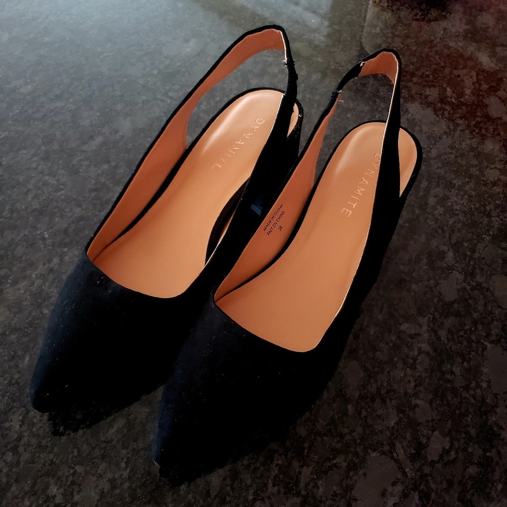 Dynamite Black Slingbacks